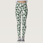 St. Patricks Tagesmuster Klee Leggings (Vorderseite)