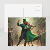 St. Patricks Tanz Postkarte (Vorne/Hinten)