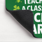 St Patricks Teacher Lucky Charm Clover Irish Mousepad (Ecke)