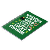 St Patricks Teacher Lucky Charm Clover Irish Notizblock (Linke Seite)
