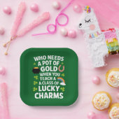 St Patricks Teacher Lucky Charm Clover Irish Pappteller (Party)