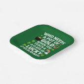 St Patricks Teacher Lucky Charm Clover Irish Pappteller (Gewinkelt)