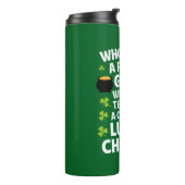 St Patricks Teacher Lucky Charm Clover Irish Thermosbecher (Nach links gedreht)