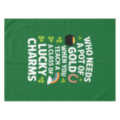 St Patricks Teacher Lucky Charm Clover Irish Tischdecke (Vorderseite (Horizontal))