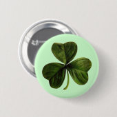 St. Patrick's Three Leaf Clover Button (Vorne & Hinten)