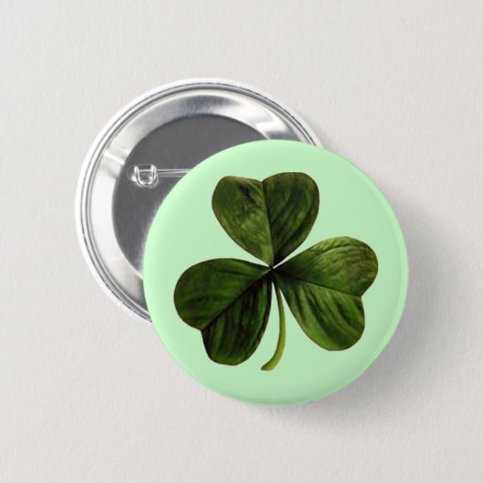 St. Patrick's Three Leaf Clover Button (Vorne & Hinten)
