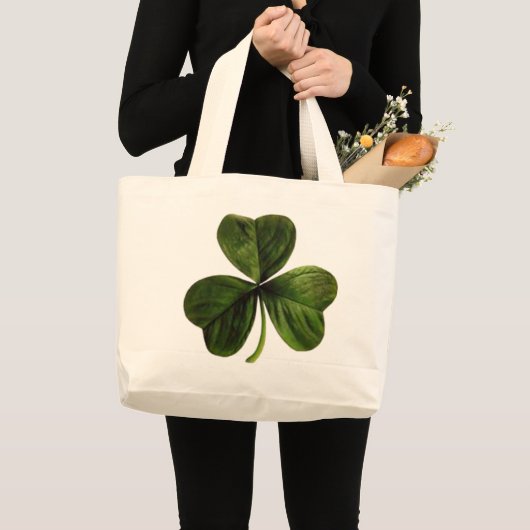 St. Patrick's Three Leaf Clover Jumbo Stoffbeutel (Vorderseite (Produkt))