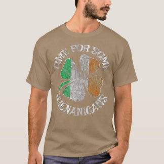 St Patricks Time for some Shenanigans Closed Funny T-Shirt