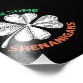 St Patricks Time for some Shenanigans Closed Party Fotodruck (Ecke)