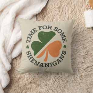 St. Patrick's Time for some Shenanigans Clover Kissen