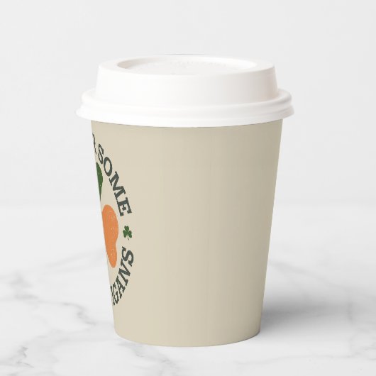 St. Patrick's Time for some Shenanigans Clover Pappbecher (Links)