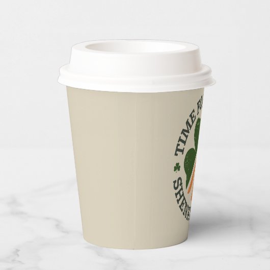 St. Patrick's Time for some Shenanigans Clover Pappbecher (Rechts)