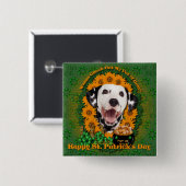 St. Patricks - Topf Gold - Dalmatiner Button (Vorne & Hinten)