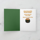 St. Patricks - Topf Gold - Mops Karte (Innenseite)