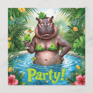 St. Patricks Tropical Pool Party Einladung