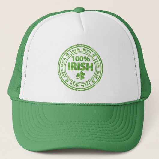 ST. Patricks Trucker Hat/100% irisch Truckerkappe (Vorderseite)