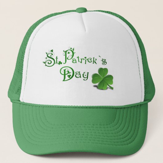 ST. Patricks Trucker Hat/Clover Truckerkappe (Vorderseite)