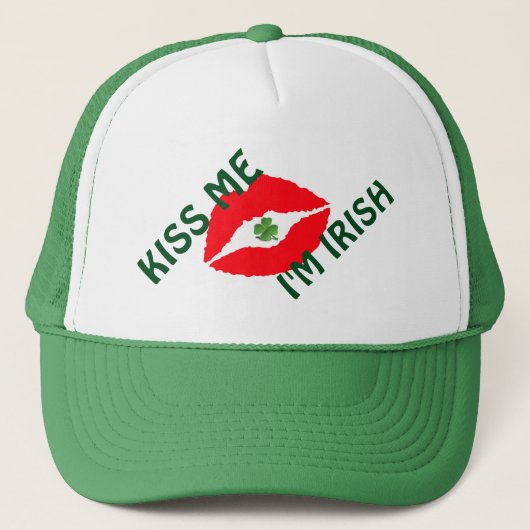 ST. Patricks Trucker Hat/Lips Truckerkappe (Vorderseite)