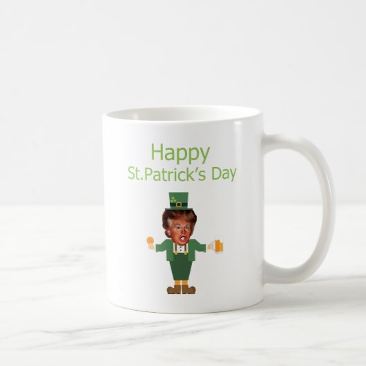 St. Patricks Trump Kobold Kaffeetasse (Rechts)