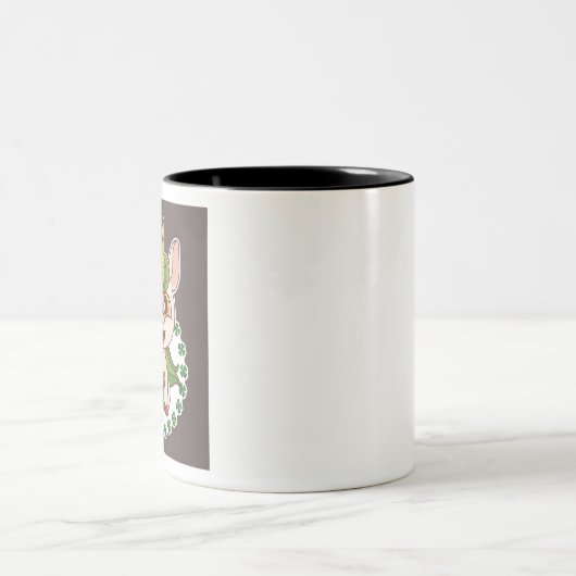 St Patricks Unicorn Zweifarbige Tasse (Mittel)