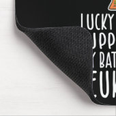 St Patricks Vierblättriges Kleeblatt Leprechaun Le Mousepad (Ecke)