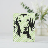 St Patricks - Vizsla Silhouette - Reagan Postkarte (Stehend Vorderseite)