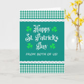 St Patrick's von beiden US Kleeblatt Green Karos Karte (Gelbe Blume)