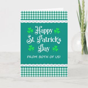 St Patrick's von beiden US Kleeblatt Green Karos Karte