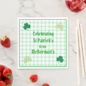 St Patricks Watercolor-Glücksklee Serviette (Beispiel)