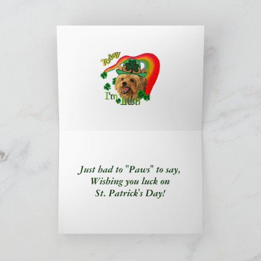 St. Patrick's Yorkshire Terrier Karte (Innenseite)