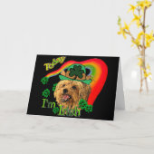 St. Patrick's Yorkshire Terrier Karte (Gelbe Blume)
