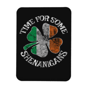 St. Patricks Zeit für ein paar Schabernack Kleebla Magnet