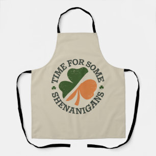 St. Patricks Zeit für einige Schabernack Kleeblatt Schürze