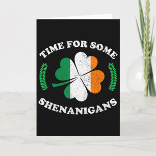 St. Patricks Zeit für einige Streiche, irische Fla Karte