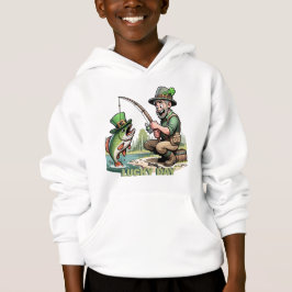 St. Patricks's Day Bass Fishing Hoodie