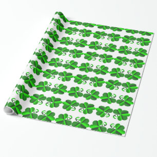 St- Patricktag. Kleemuster Geschenkpapier