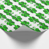 St- Patricktag. Kleemuster Geschenkpapier (Ecke)