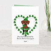 St- PatricktagesDackel-Cartoon Karte (Rückseite)