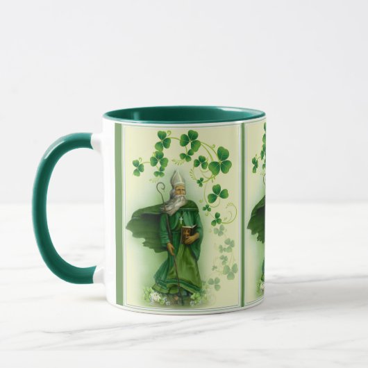 St- Patricktagesirische grüne Kleeblätter Tasse (Links)