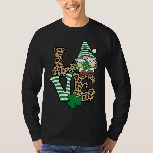 St Patricku2019s Day Lucky Love Gnome St Patrick's T-Shirt (Vorderseite)