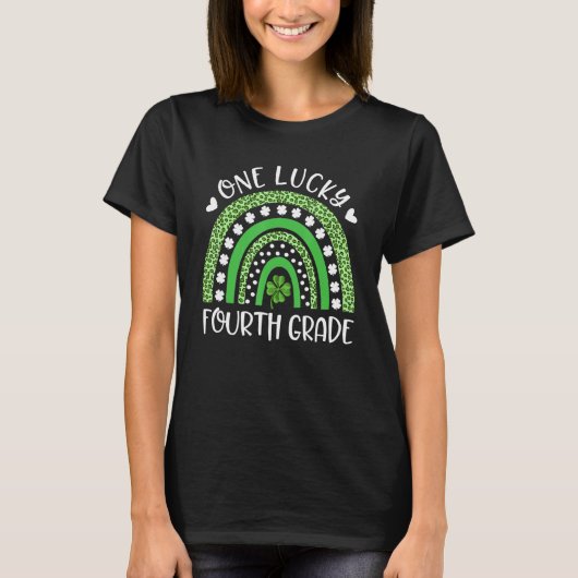 St Patricku2019s Day One Lucky Fourth Grade Teache T-Shirt (Vorderseite)