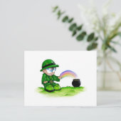 St. Patrics Day Postkarte (Stehend Vorderseite)