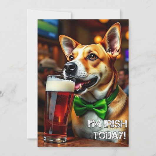 St. Pat's Dog Feiertagskarte (Vorderseite)