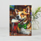 St. Pat's Dog Feiertagskarte (Stehend Vorderseite)