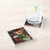 St. Pat's Dog Glasuntersetzer (Schrägansicht)