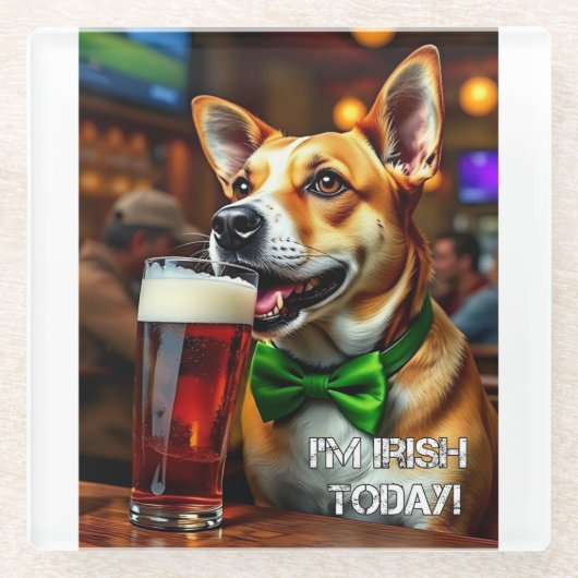 St. Pat's Dog Glasuntersetzer (Vorderseite)