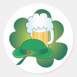 St Pats Hat Runder Aufkleber