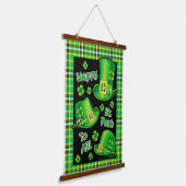 St. Pat's Hats Wood Topped Wall Tapestry Wandteppich Mit Holzrahmen (Gewinkelt)