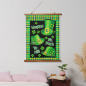 St. Pat's Hats Wood Topped Wall Tapestry Wandteppich Mit Holzrahmen (Schlafzimmer)