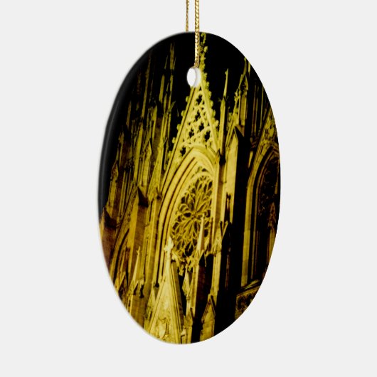 'St. Pats Kathedrale @ Night' 2025 Keramik Ornament (Rechts)